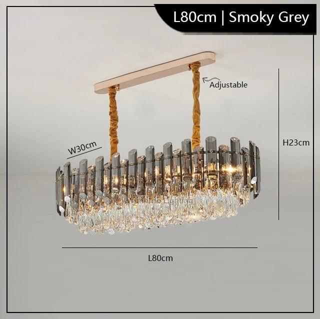 Luminaire Suspension verre fumé ambre – Référence : Loriane4527- - Nexa Lights