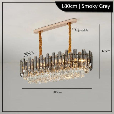 Luminaire Suspension verre fumé ambre – Référence : Loriane4527- - Nexa Lights