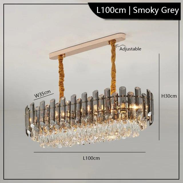 Luminaire Suspension verre fumé ambre – Référence : Loriane4527- - Nexa Lights