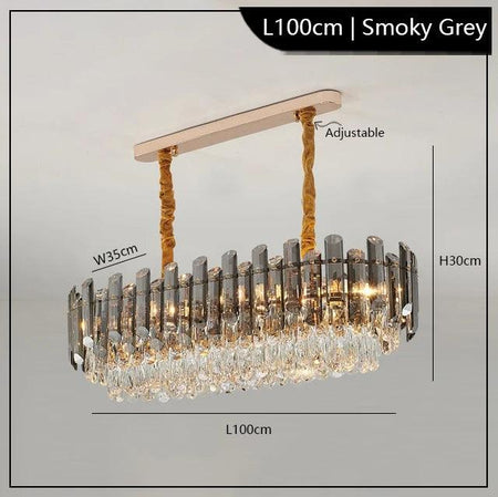 Luminaire Suspension verre fumé ambre – Référence : Loriane4527- - Nexa Lights