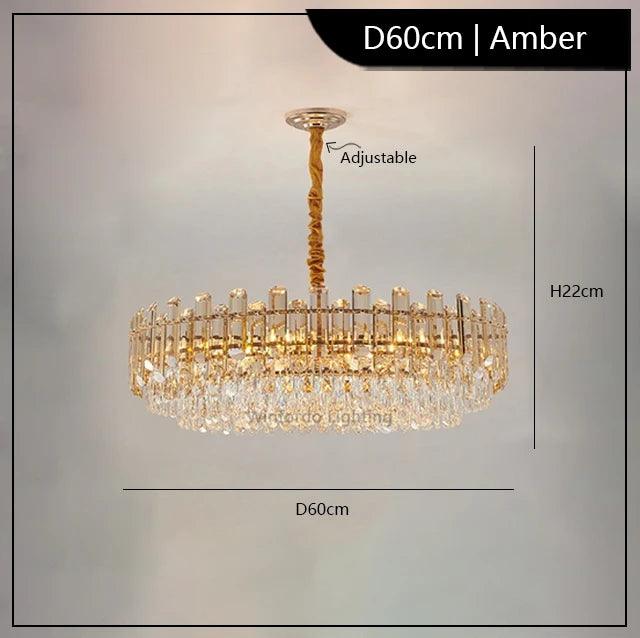 Luminaire Suspension verre fumé ambre – Référence : Loriane4527- - Nexa Lights