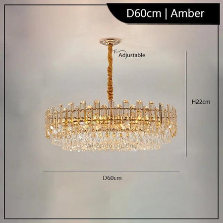 Luminaire Suspension verre fumé ambre – Référence : Loriane4527- - Nexa Lights