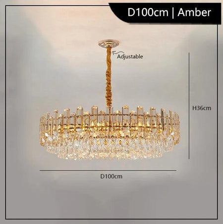 Luminaire Suspension verre fumé ambre – Référence : Loriane4527- - Nexa Lights