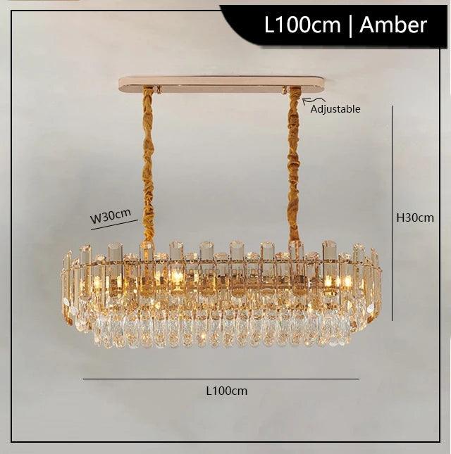 Luminaire Suspension verre fumé ambre – Référence : Loriane4527- - Nexa Lights