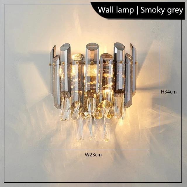 Luminaire Suspension verre fumé ambre – Référence : Loriane4527- - Nexa Lights