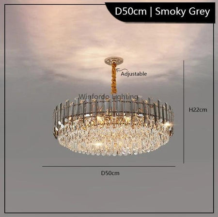 Luminaire Suspension verre fumé ambre – Référence : Loriane4527- - Nexa Lights