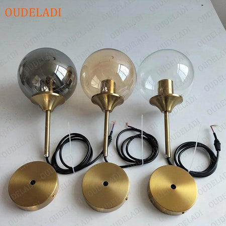 Luminaire Suspension verre fumé et laiton – Référence : Aelion5723-Luminaire Suspendu - Nexa Lights