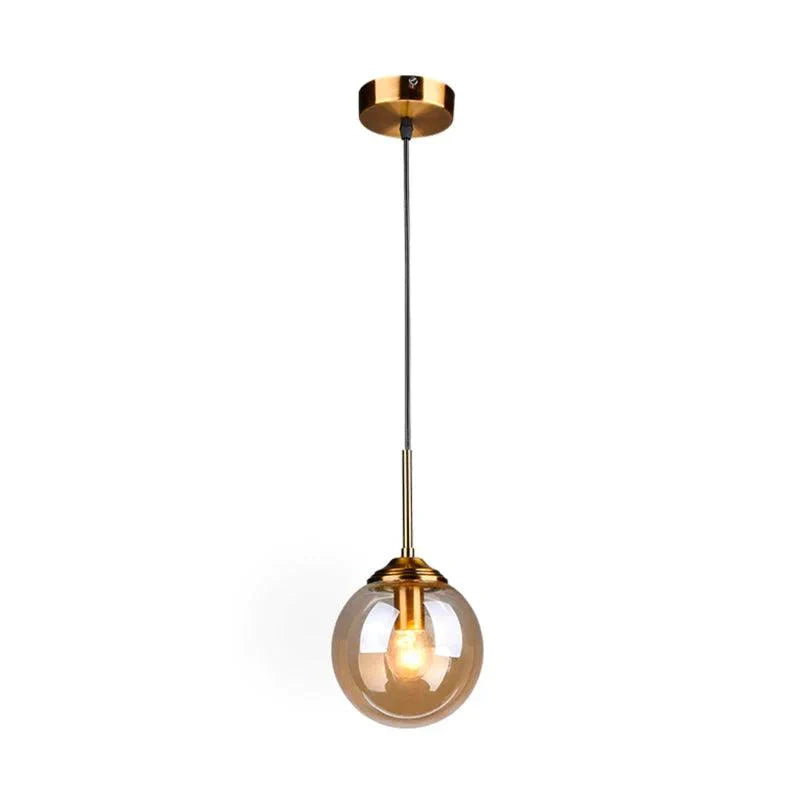 Luminaire Suspension verre fumé et laiton – Référence : Aelion5723-Luminaire Suspendu - Nexa Lights