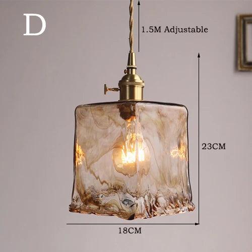 Luminaire Suspension verre marbré avec laiton – Référence : Aris5842-Luminaire Suspendu - Nexa Lights