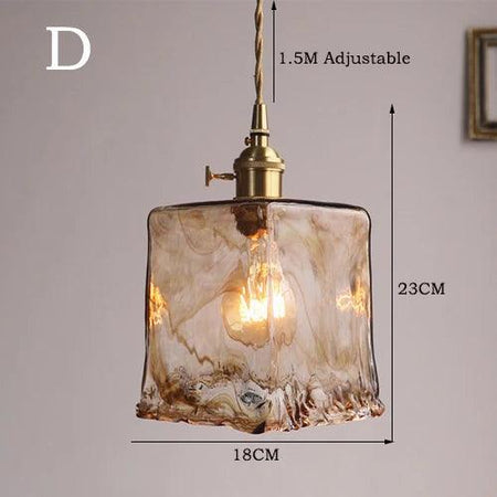 Luminaire Suspension verre marbré avec laiton – Référence : Aris5842-Luminaire Suspendu - Nexa Lights