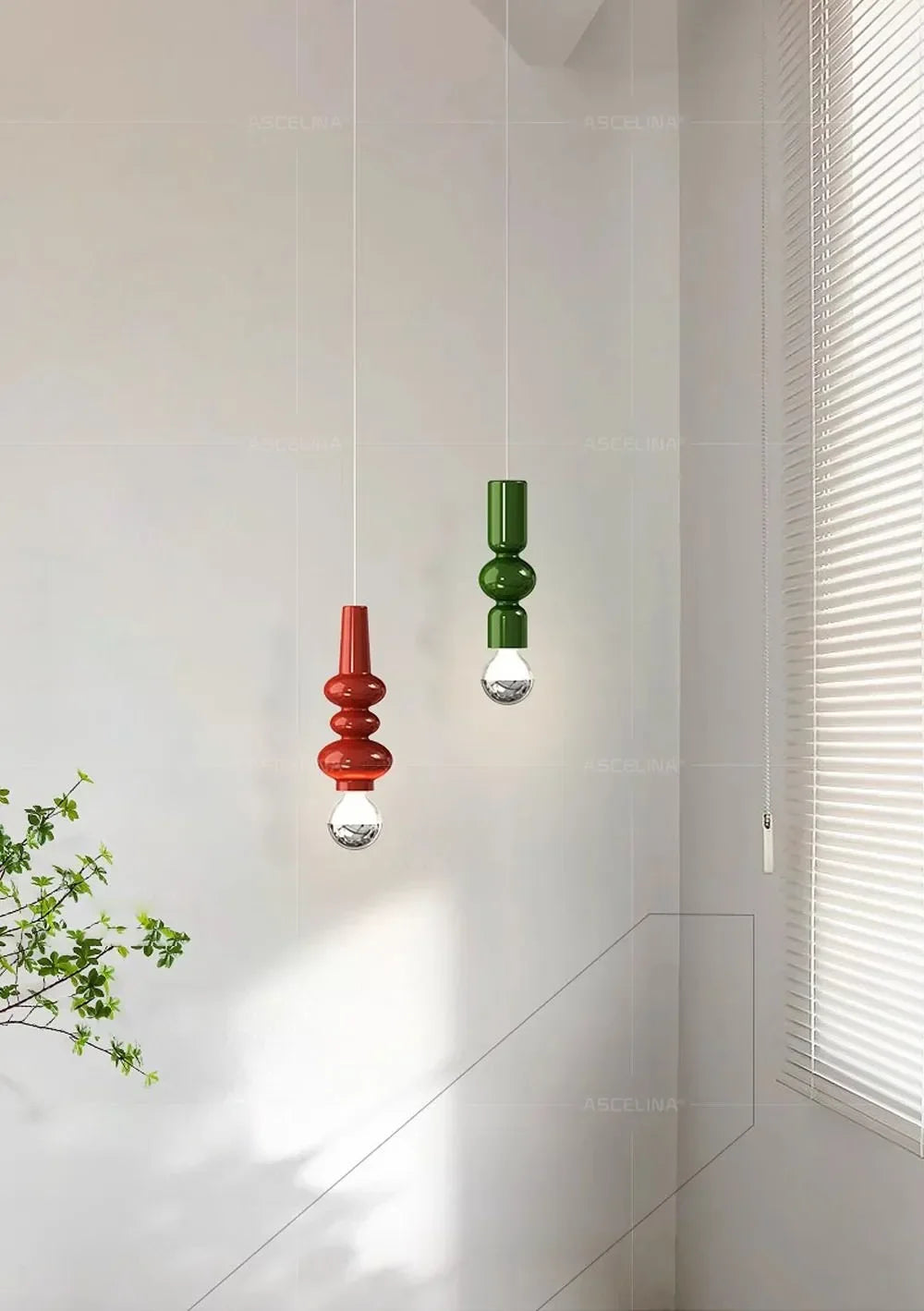 Luminaire Suspension verre soufflé transparent – Référence : Anéa5623- - Nexa Lights