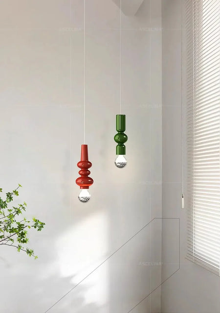 Luminaire Suspension verre soufflé transparent – Référence : Anéa5623- - Nexa Lights