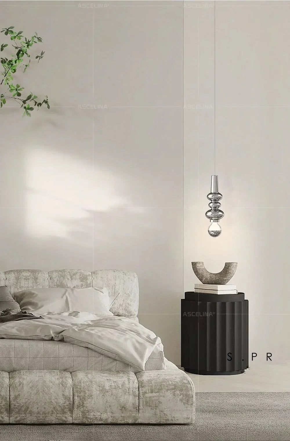 Luminaire Suspension verre soufflé transparent – Référence : Anéa5623- - Nexa Lights