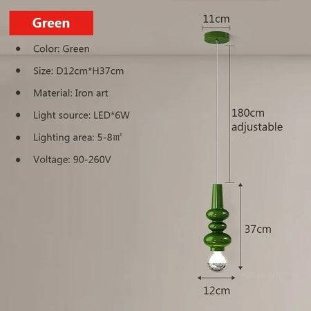 Luminaire Suspension verre soufflé transparent – Référence : Anéa5623- - Nexa Lights