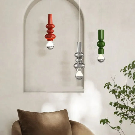 Luminaire Suspension verre soufflé transparent – Référence : Anéa5623- - Nexa Lights