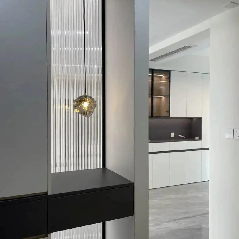 Luminaire Suspension verre texturé contemporain – Référence : Odyssée5723-Luminaire Suspendu - Nexa Lights