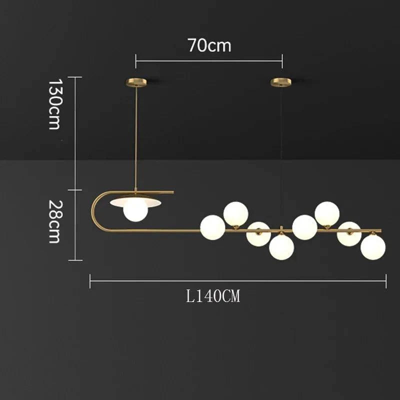 Luminaire Suspension verre transparent – Référence : Mélian8472- - Nexa Lights