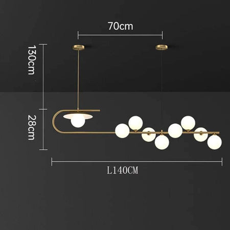 Luminaire Suspension verre transparent – Référence : Mélian8472- - Nexa Lights