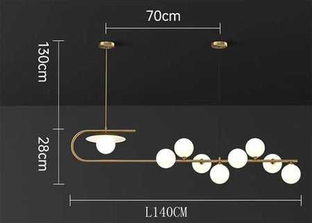 Luminaire Suspension verre transparent – Référence : Mélian8472- - Nexa Lights