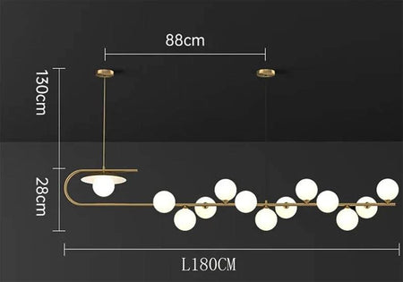 Luminaire Suspension verre transparent – Référence : Mélian8472- - Nexa Lights