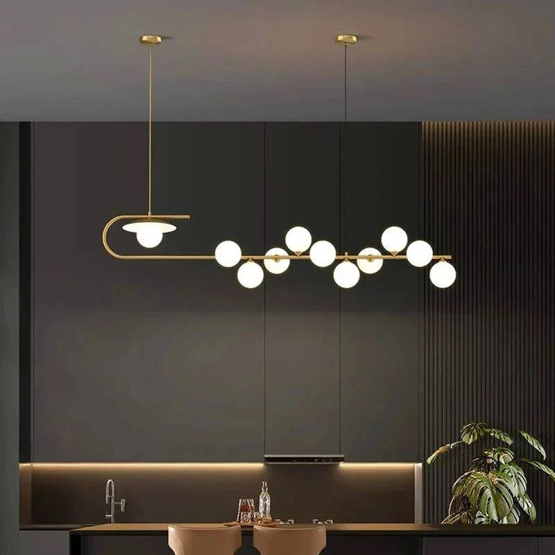 Luminaire Suspension verre transparent – Référence : Mélian8472- - Nexa Lights