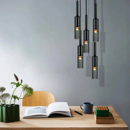 Luminaire Suspension verre transparent et métal – Référence : Ilaris2748-Luminaire Suspendu - Nexa Lights