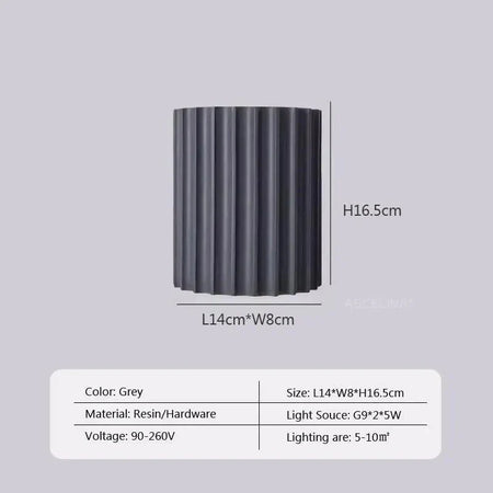 Luminaire Applique Murale finition en résine ondulée – Référence : Flora7392-ILLUMEEN.COM