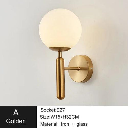 Luminaire Applique Murale globe moderne en métal et verre chic – Référence : Éliot5273-ILLUMEEN.COM