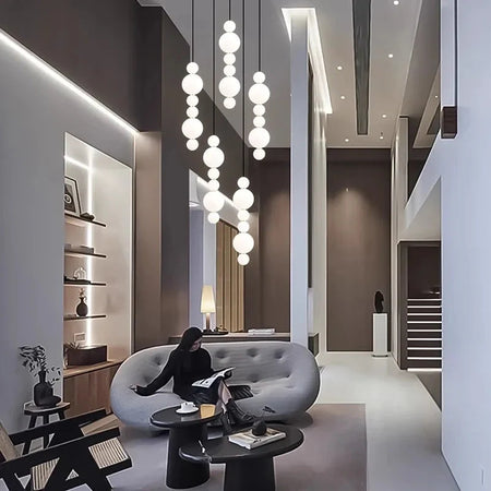 Luminaire Suspension design contemporain blanc – Référence : Aelina4723-ILLUMEEN.COM