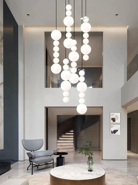 Luminaire Suspension design contemporain blanc – Référence : Aelina4723-ILLUMEEN.COM
