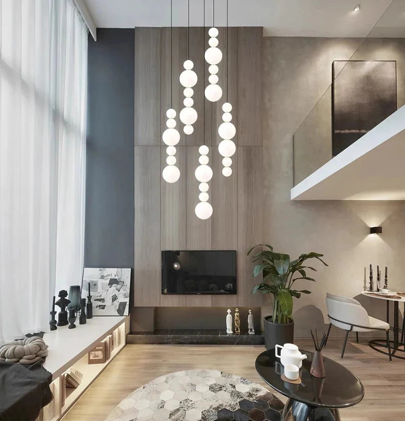 Luminaire Suspension design contemporain blanc – Référence : Aelina4723-ILLUMEEN.COM