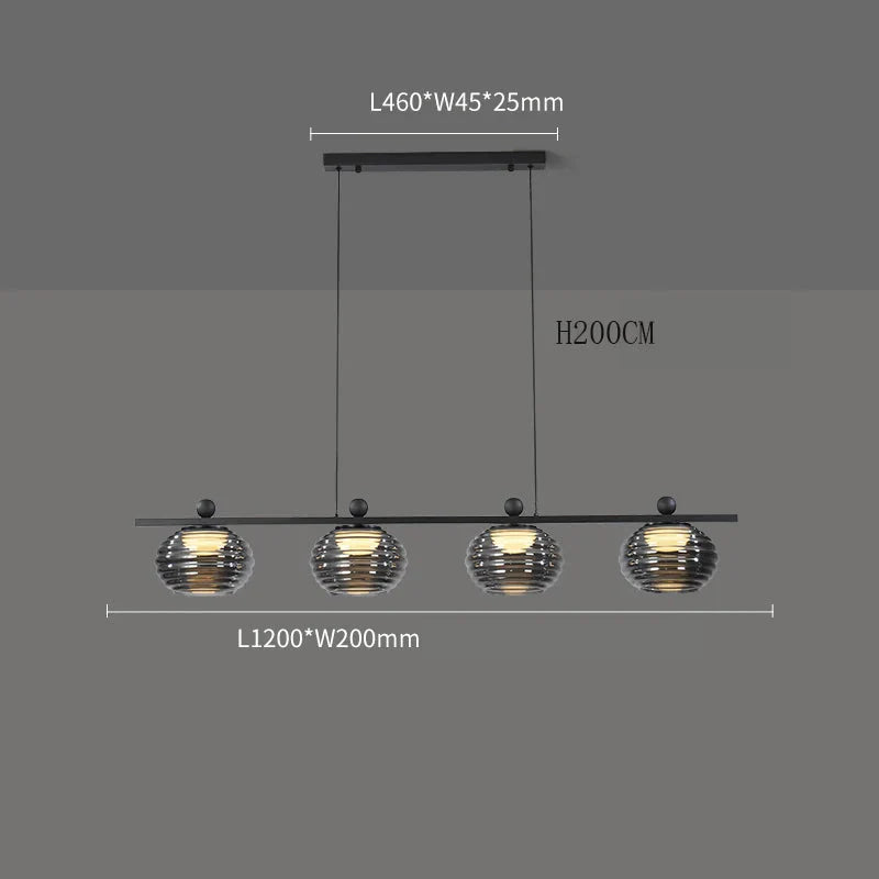 Luminaire Suspension design unique en verre – Référence : Nélio7314-ILLUMEEN.COM