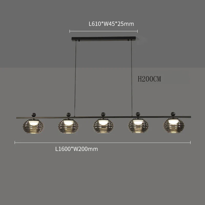 Luminaire Suspension design unique en verre – Référence : Nélio7314-ILLUMEEN.COM