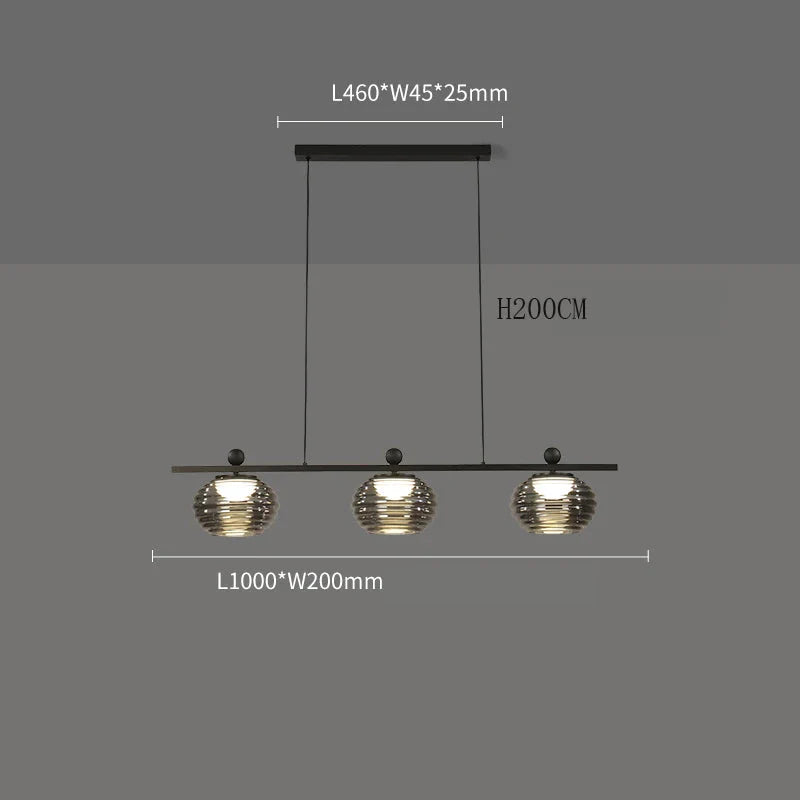 Luminaire Suspension design unique en verre – Référence : Nélio7314-ILLUMEEN.COM