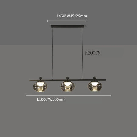 Luminaire Suspension design unique en verre – Référence : Nélio7314-ILLUMEEN.COM