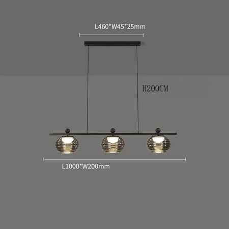 Luminaire Suspension design unique en verre – Référence : Nélio7314-ILLUMEEN.COM