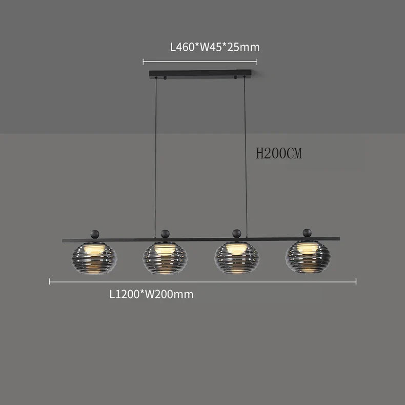 Luminaire Suspension design unique en verre – Référence : Nélio7314-ILLUMEEN.COM