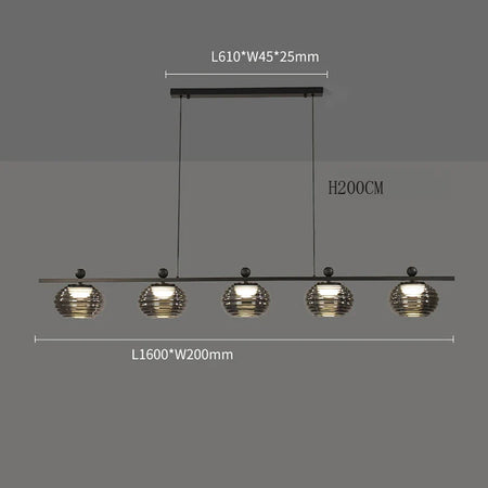 Luminaire Suspension design unique en verre – Référence : Nélio7314-ILLUMEEN.COM