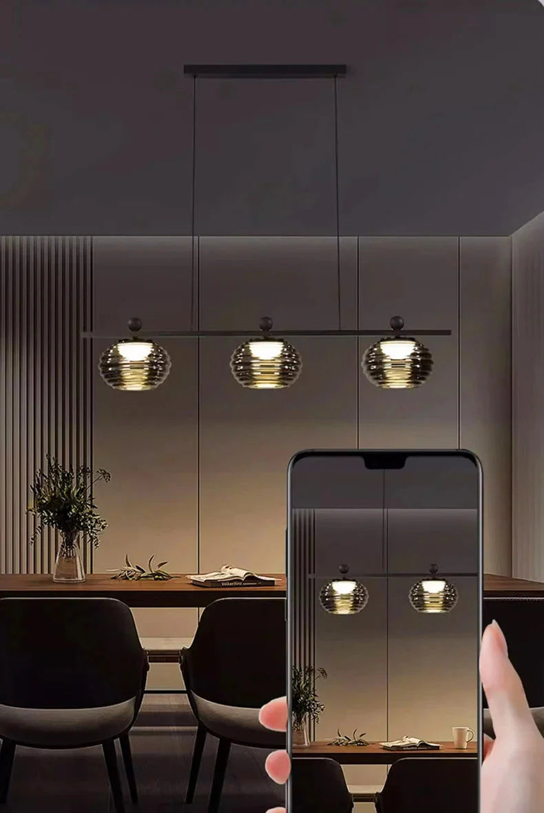 Luminaire Suspension design unique en verre – Référence : Nélio7314-ILLUMEEN.COM