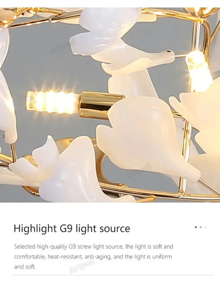 Luminaire Lustre design nordique en cristal – Référence : Elysia3857-ILLUMEEN.COM