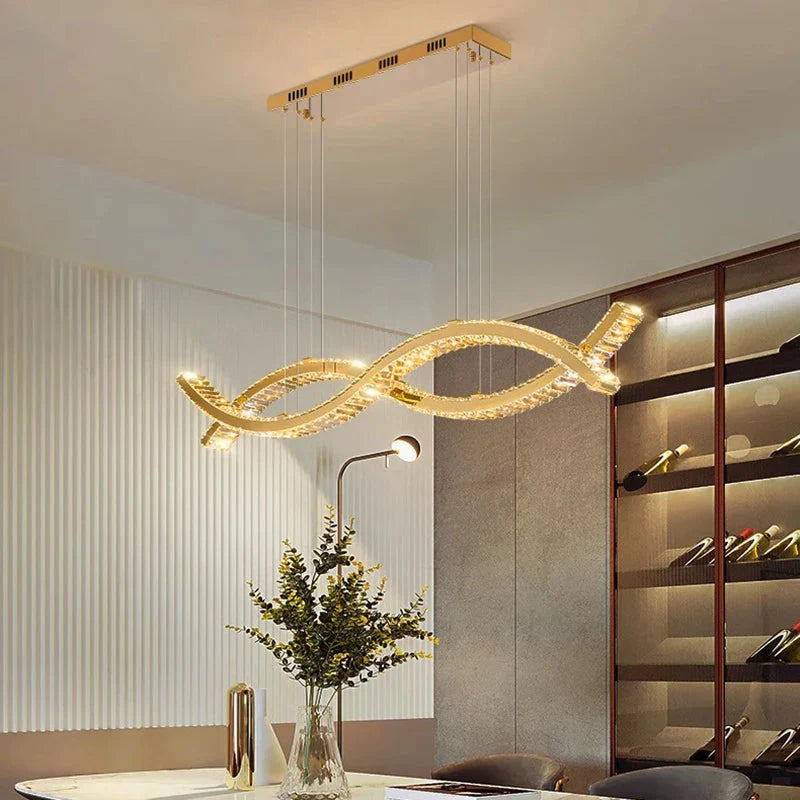 Luminaire Suspension design contemporain en cristal – Référence : Maélys4723-ILLUMEEN.COM