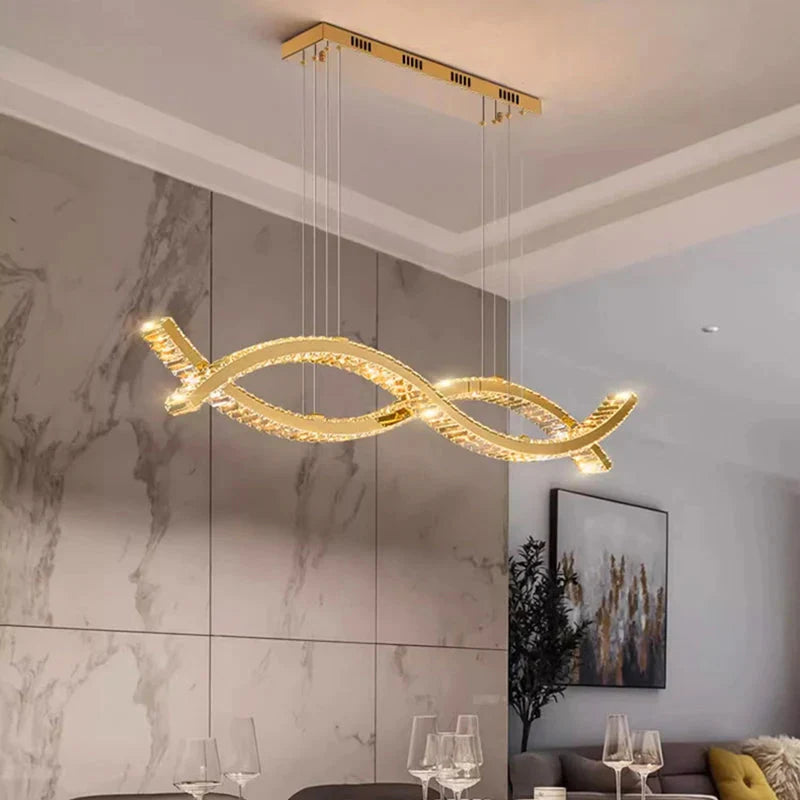 Luminaire Suspension design contemporain en cristal – Référence : Maélys4723-ILLUMEEN.COM