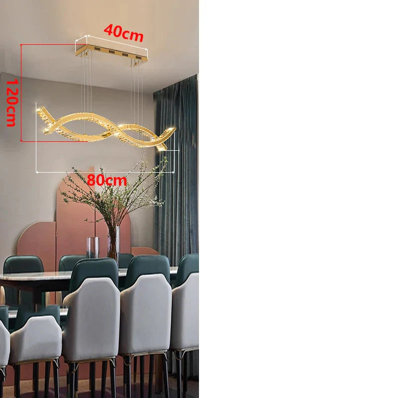 Luminaire Suspension design contemporain en cristal – Référence : Maélys4723-ILLUMEEN.COM