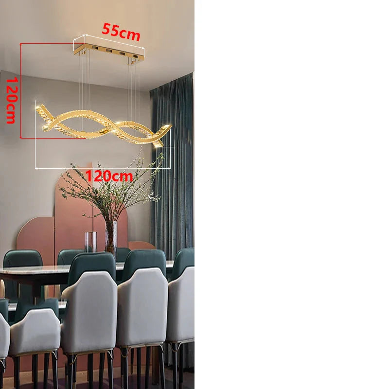 Luminaire Suspension design contemporain en cristal – Référence : Maélys4723-ILLUMEEN.COM