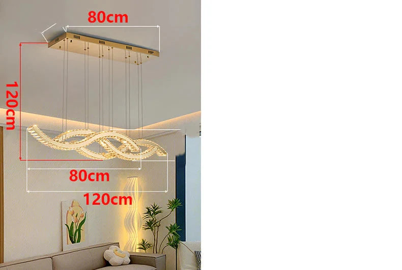 Luminaire Suspension design contemporain en cristal – Référence : Maélys4723-ILLUMEEN.COM