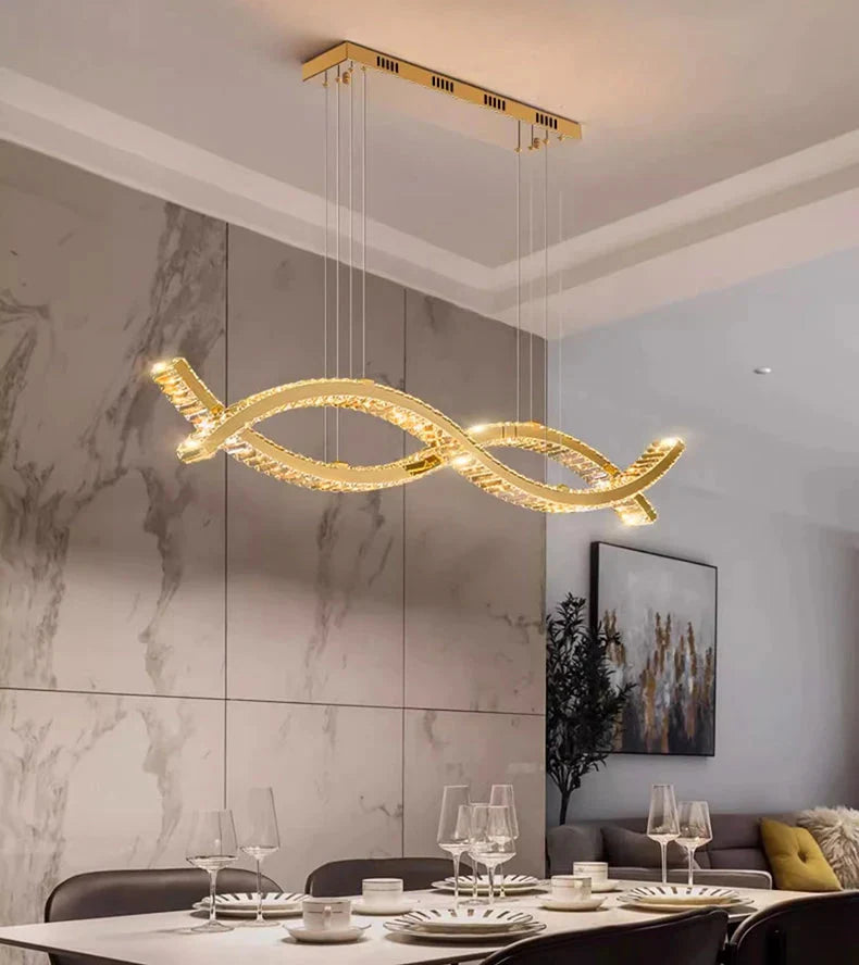 Luminaire Suspension design contemporain en cristal – Référence : Maélys4723-ILLUMEEN.COM