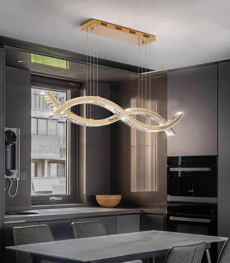 Luminaire Suspension design contemporain en cristal – Référence : Maélys4723-ILLUMEEN.COM