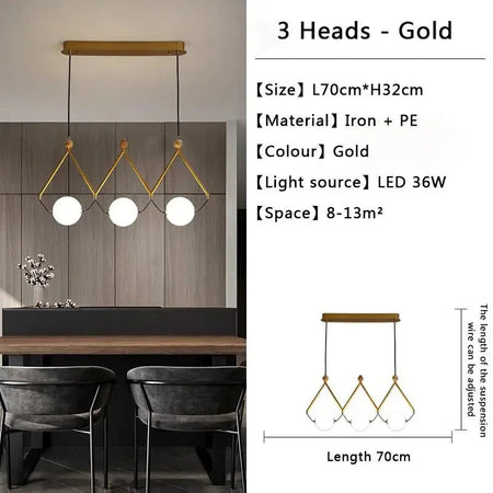 Luminaire Suspension design géométrique argenté – Référence : Marélia5123-ILLUMEEN.COM