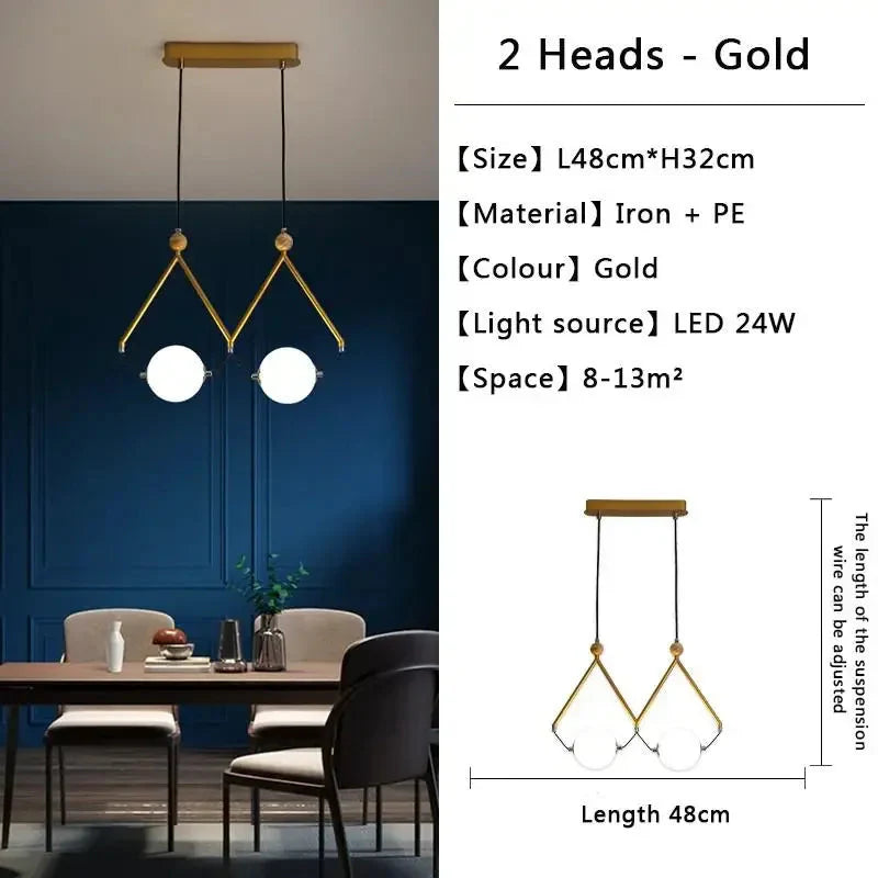 Luminaire Suspension design géométrique argenté – Référence : Marélia5123-ILLUMEEN.COM