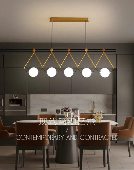 Luminaire Suspension design géométrique argenté – Référence : Marélia5123-ILLUMEEN.COM